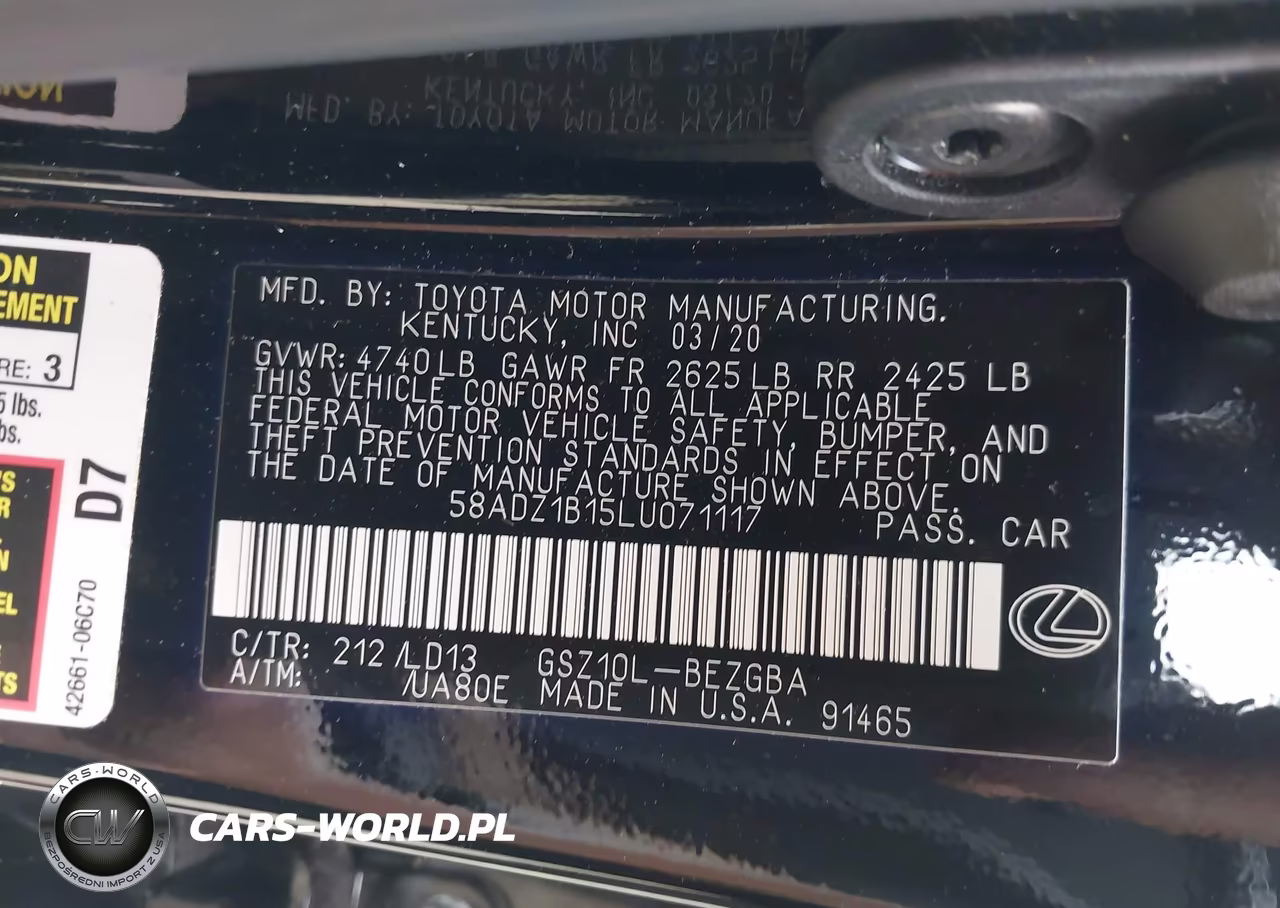 2020 Lexus Es 350 VIN:58ADZ1B15LU071117 - 9