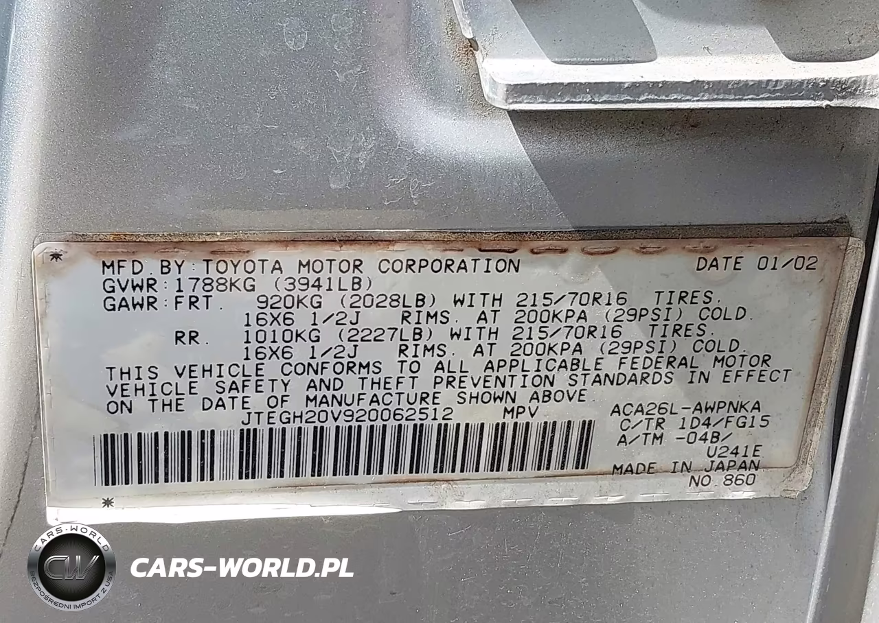 2002 Toyota Rav4 VIN:JTEGH20V920062512 - 9