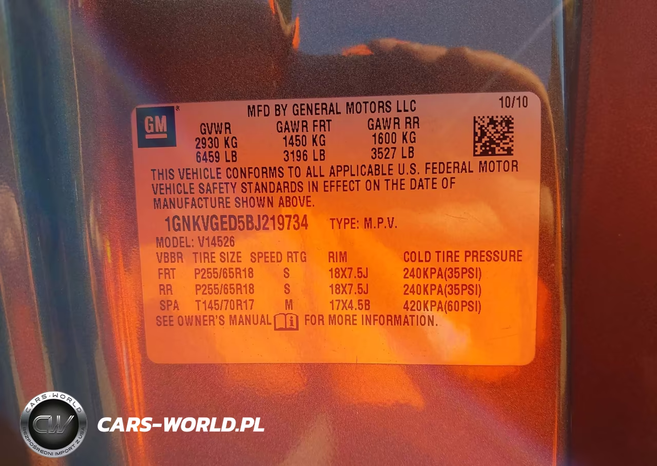 2011 Chevrolet Traverse VIN:1GNKVGED5BJ219734 - 9