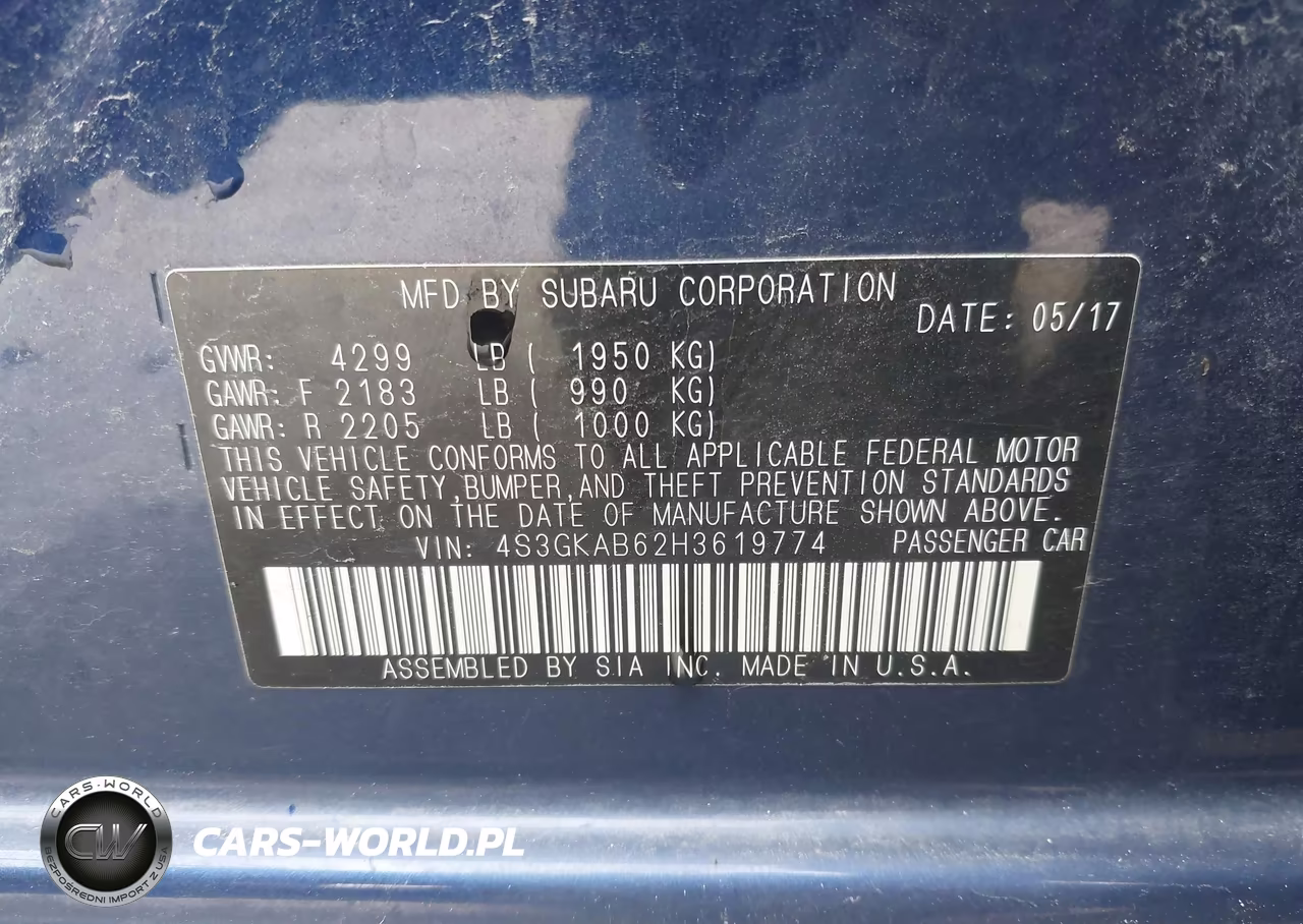 2017 Subaru Impreza 2.0I Premium VIN:4S3GKAB62H3619774 - 9