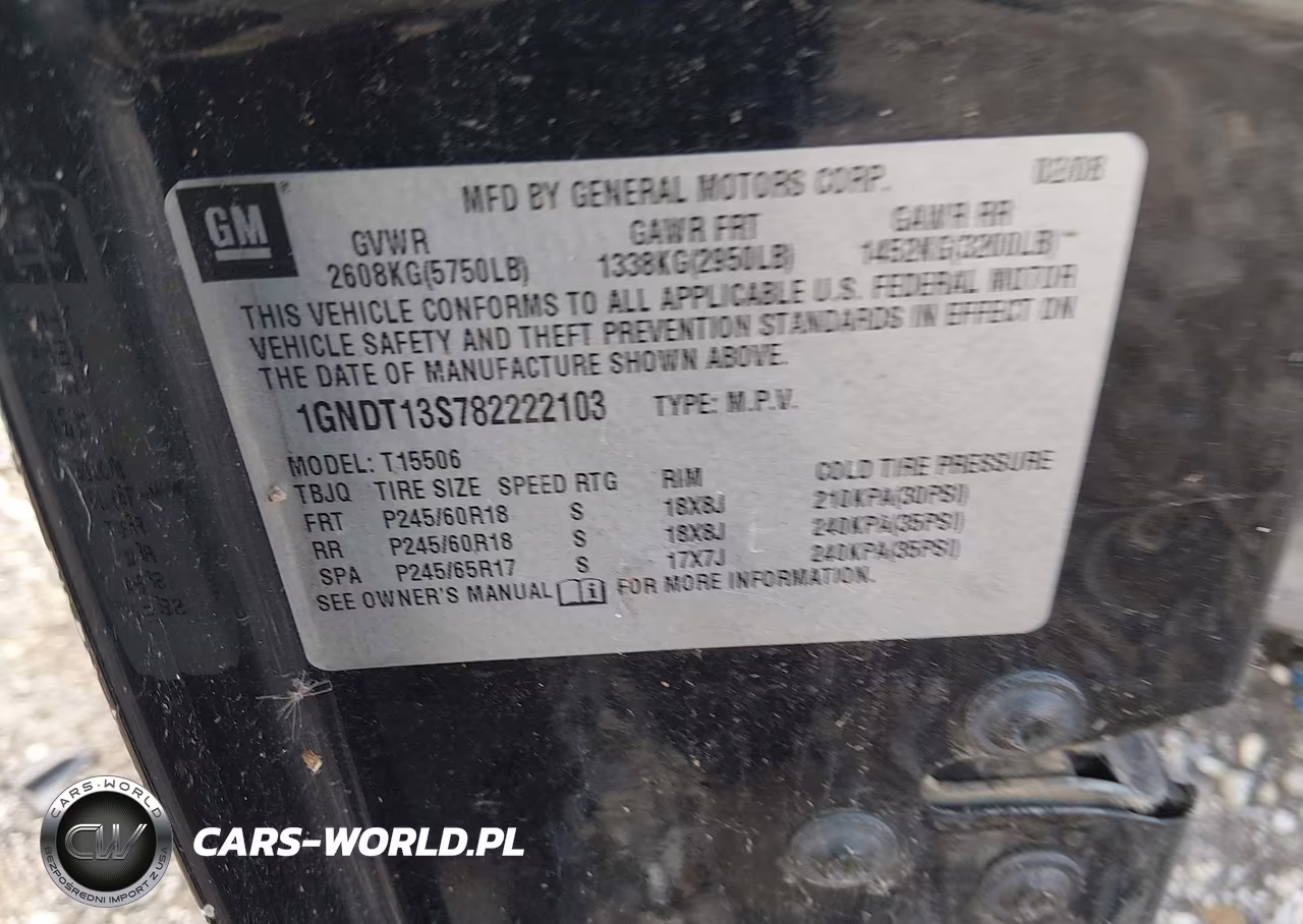 2008 Chevrolet Trailblazer Lt VIN:1GNDT13S782222103 - 9