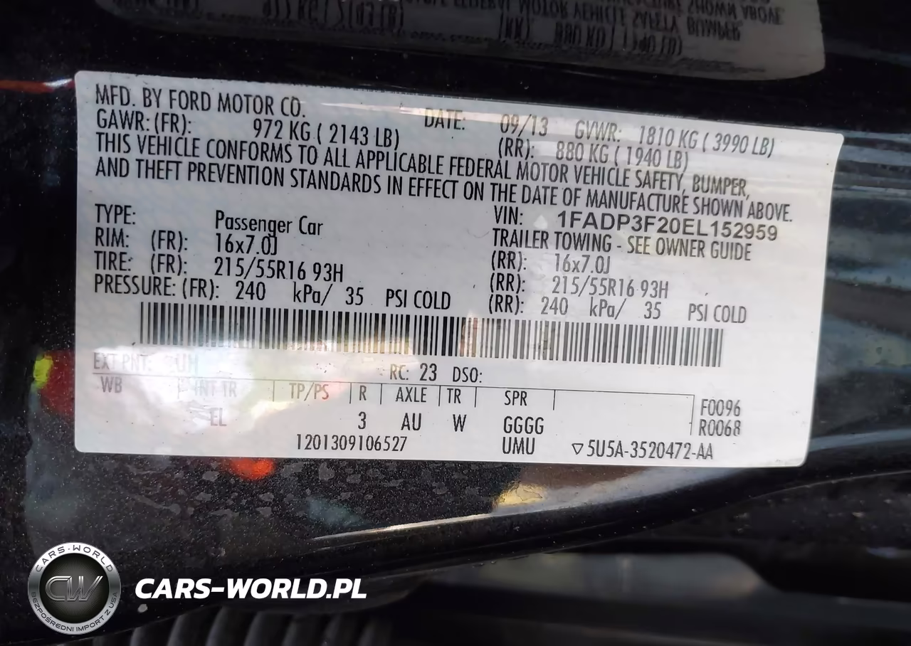 2014 Ford Focus Se VIN:1FADP3F20EL152959 - 9