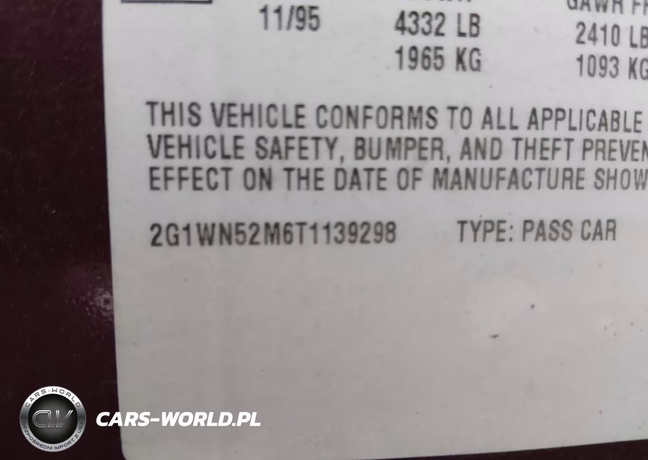 1996 Chevrolet Lumina VIN:2G1WN52M6T1139298 - 9