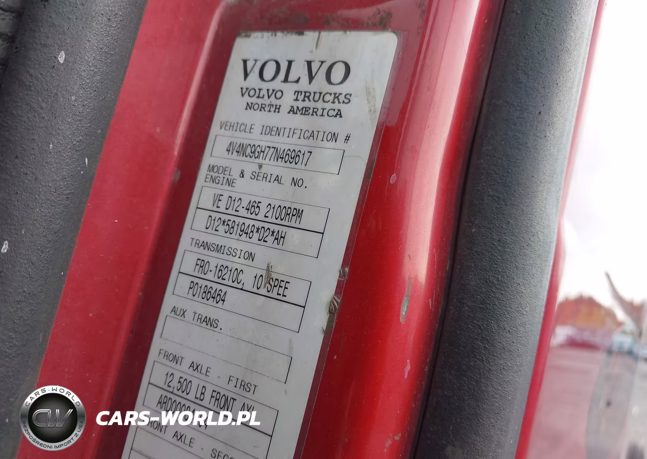 2007 Volvo Vn VIN:4V4NC9GH77N469617 - 8