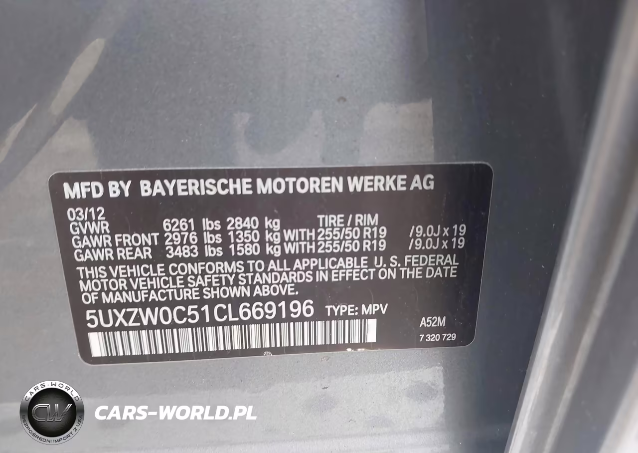 2012 BMW X5 xDrive35D VIN:5UXZW0C51CL669196 - 9