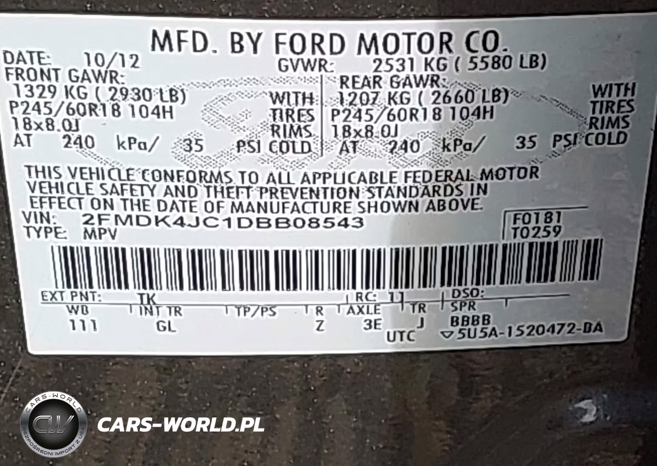 2013 Ford Edge Sel VIN:2FMDK4JC1DBB08543 - 9