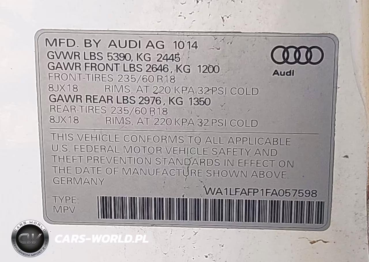 2015 Audi Q5 2.0T Premium VIN:WA1LFAFP1FA057598 - 9