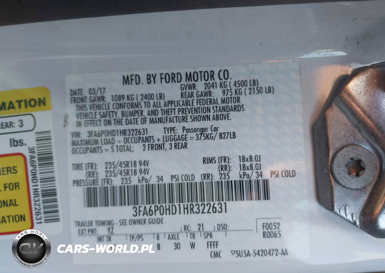 2017 Ford Fusion Se VIN:3FA6P0HD1HR322631 - 9