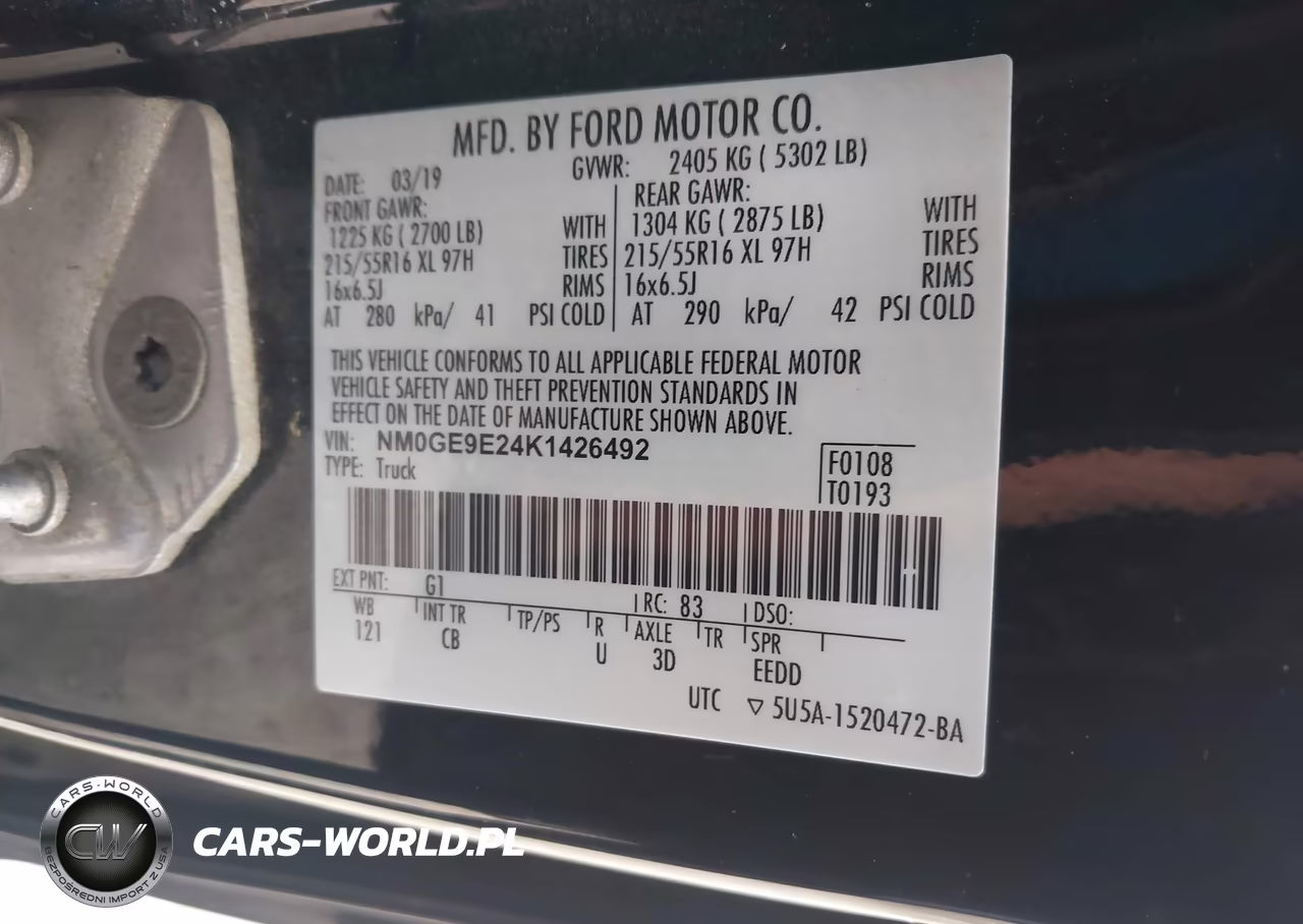 2019 Ford Transit Connect Xl VIN:NM0GE9E24K1426492 - 9