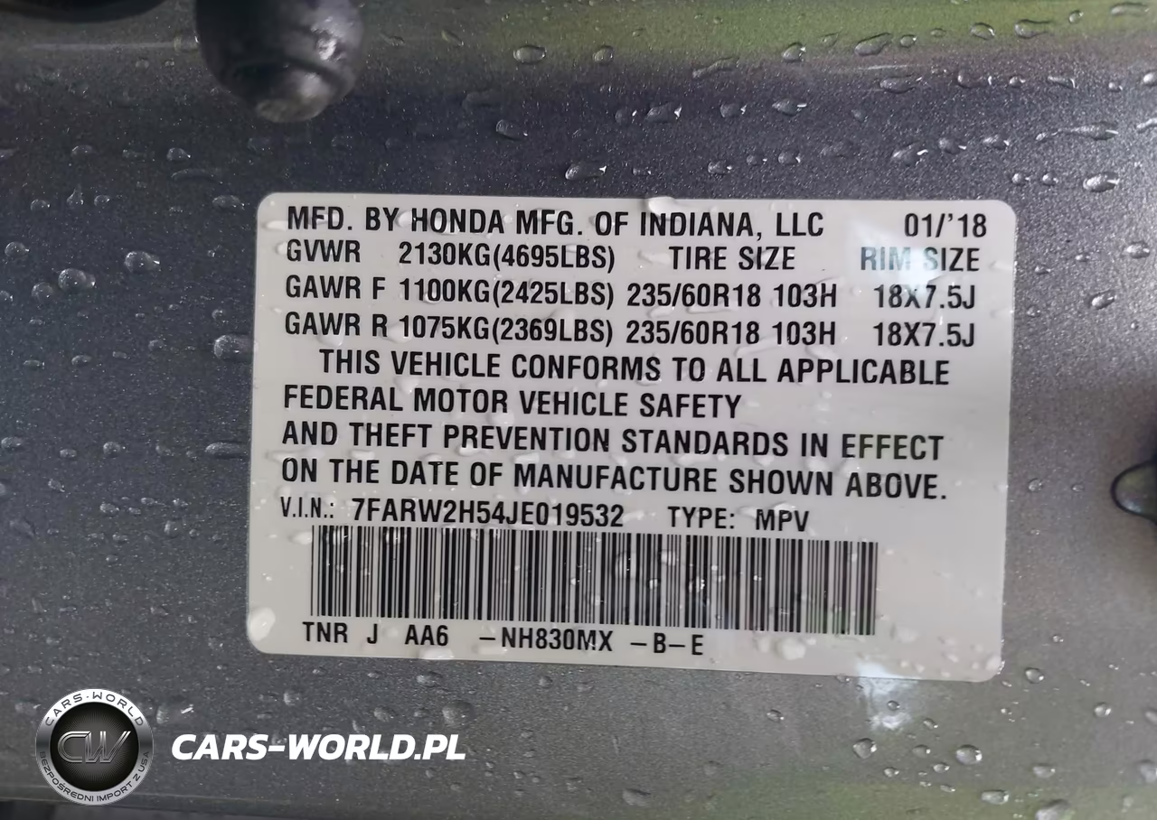 2018 Honda Cr-V Ex VIN:7FARW2H54JE019532 - 9