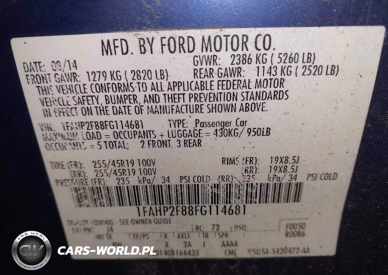2015 Ford Taurus Limited VIN:1FAHP2F88FG114681 - 9