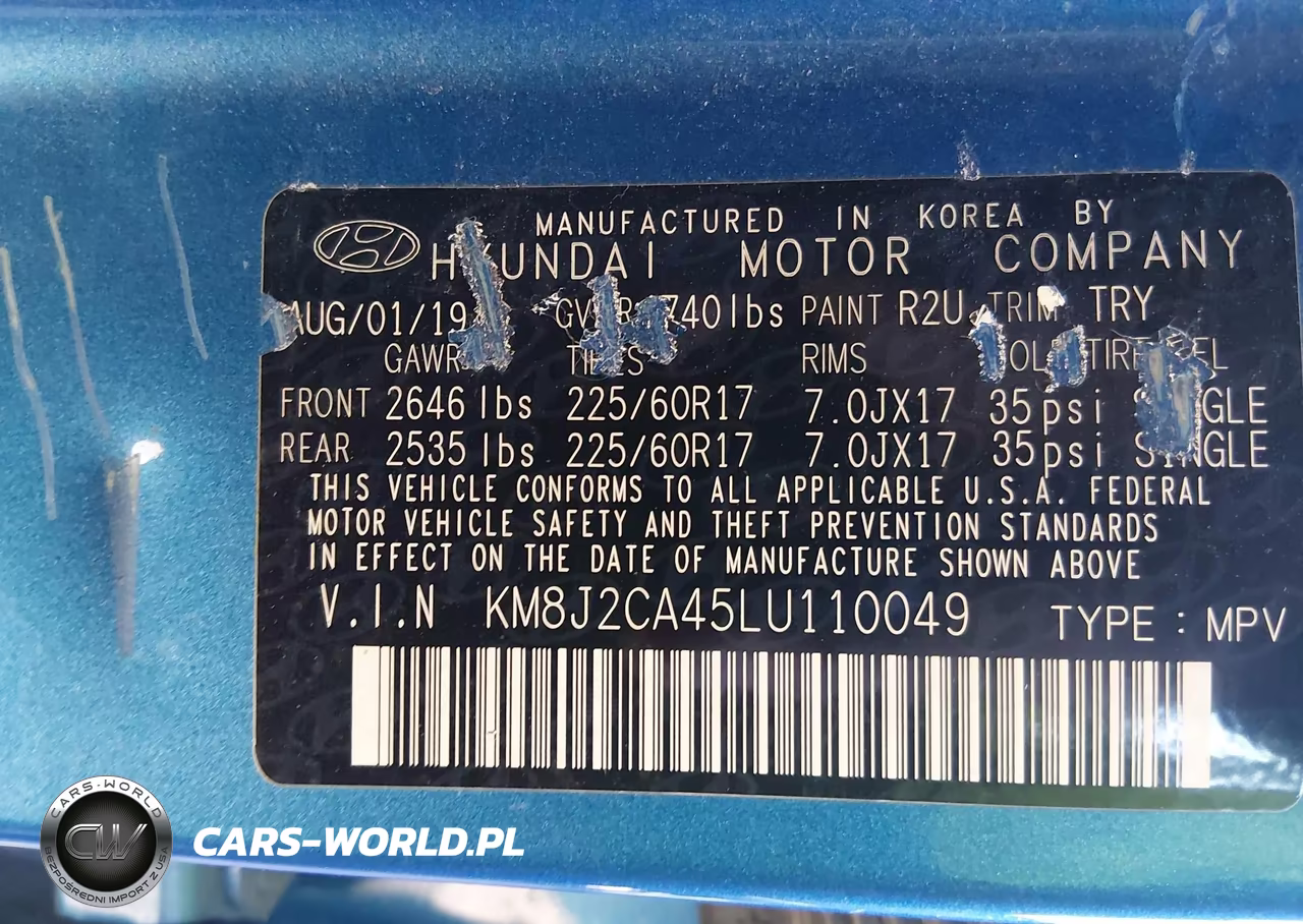 2020 Hyundai Tucson Se VIN:KM8J2CA45LU110049 - 9