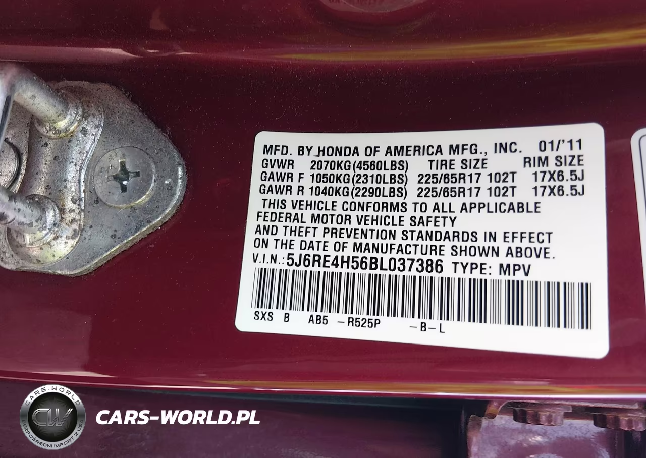 2011 Honda Cr-V Ex VIN:5J6RE4H56BL037386 - 9