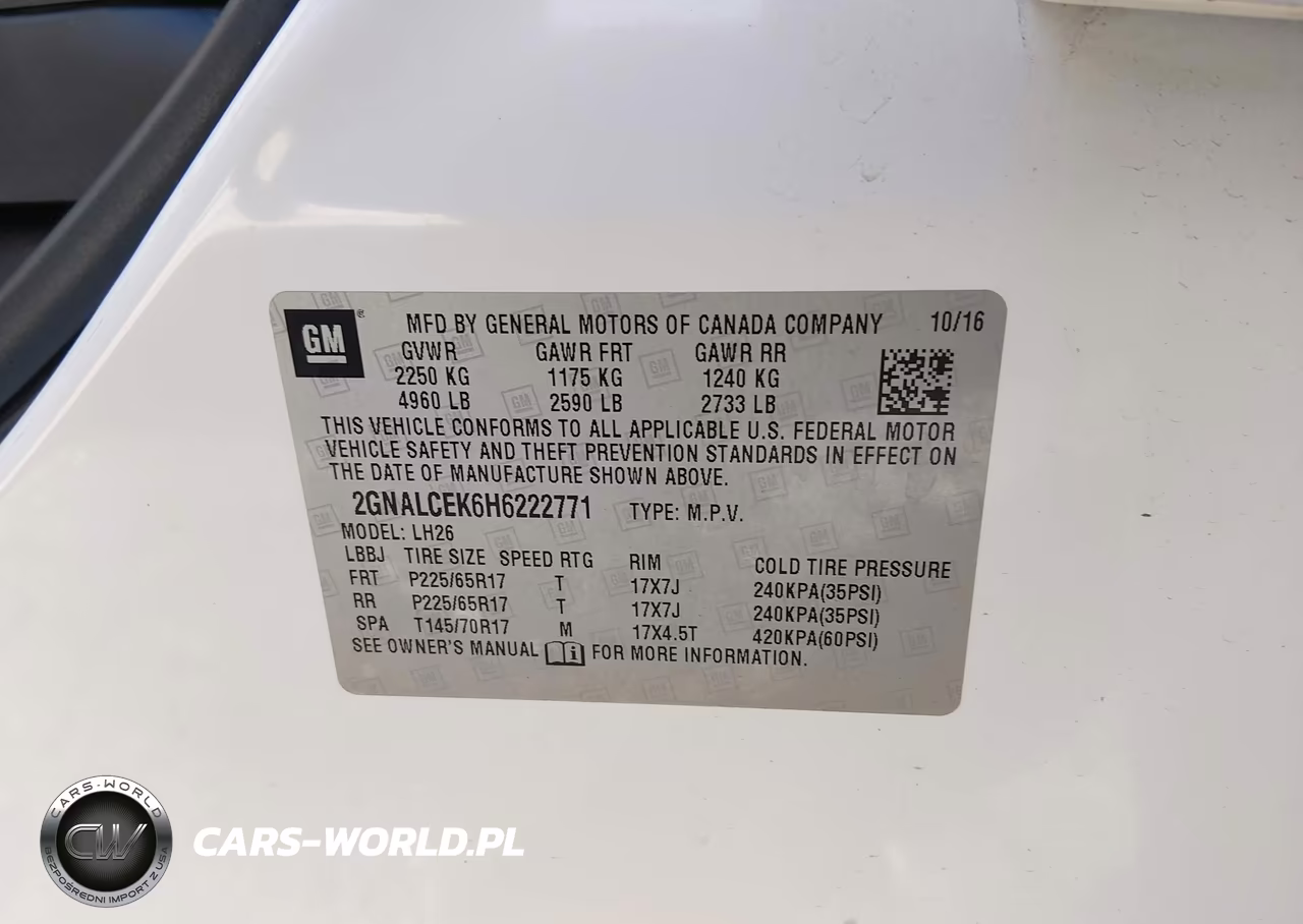 2017 Chevrolet Equinox Lt VIN:2GNALCEK6H6222771 - 9