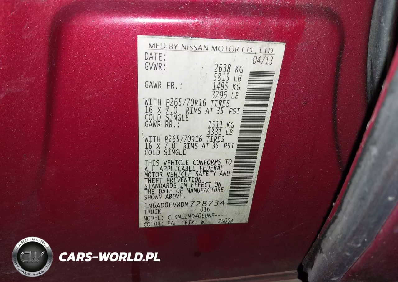 2013 Nissan Frontier Sv VIN:1N6AD0EV8DN728734 - 9