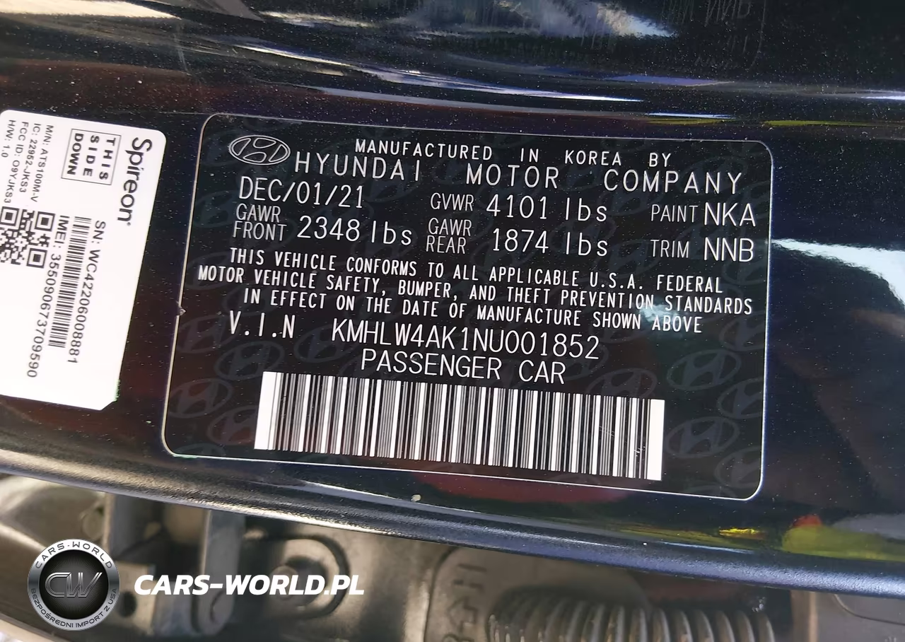 2022 Hyundai Elantra N VIN:KMHLW4AK1NU001852 - 9