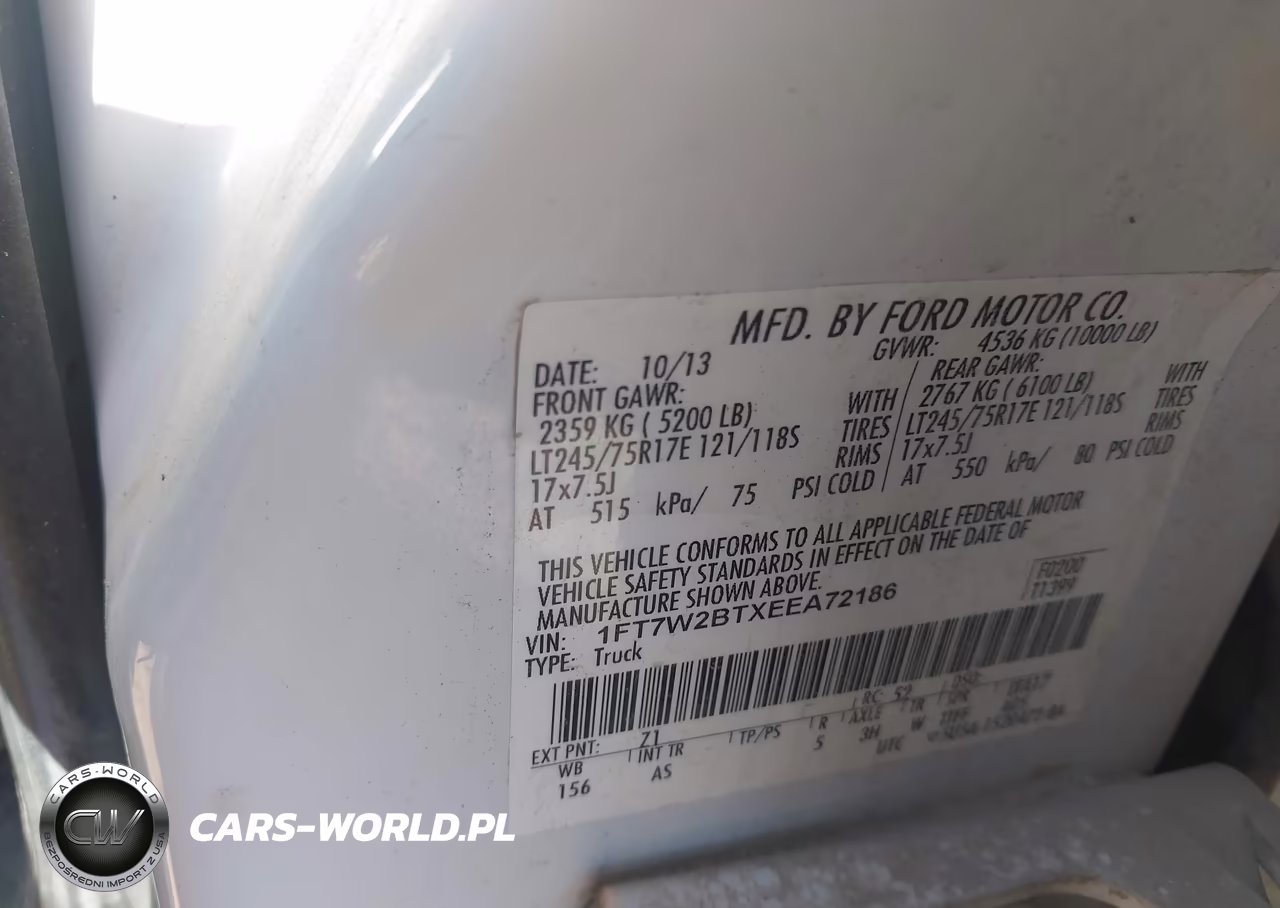 2014 Ford F-250 Xl VIN:1FT7W2BTXEEA72186 - 9