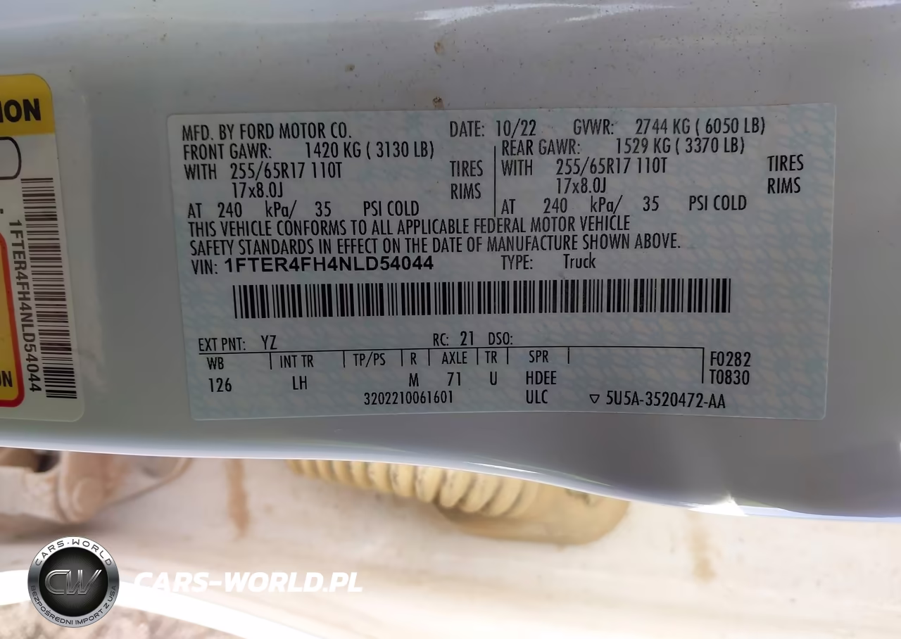 2022 Ford Ranger Xlt VIN:1FTER4FH4NLD54044 - 9