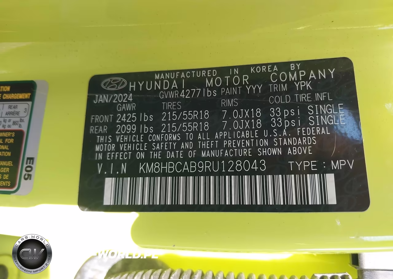 2024 Hyundai Kona Sel VIN:KM8HBCAB9RU128043 - 9