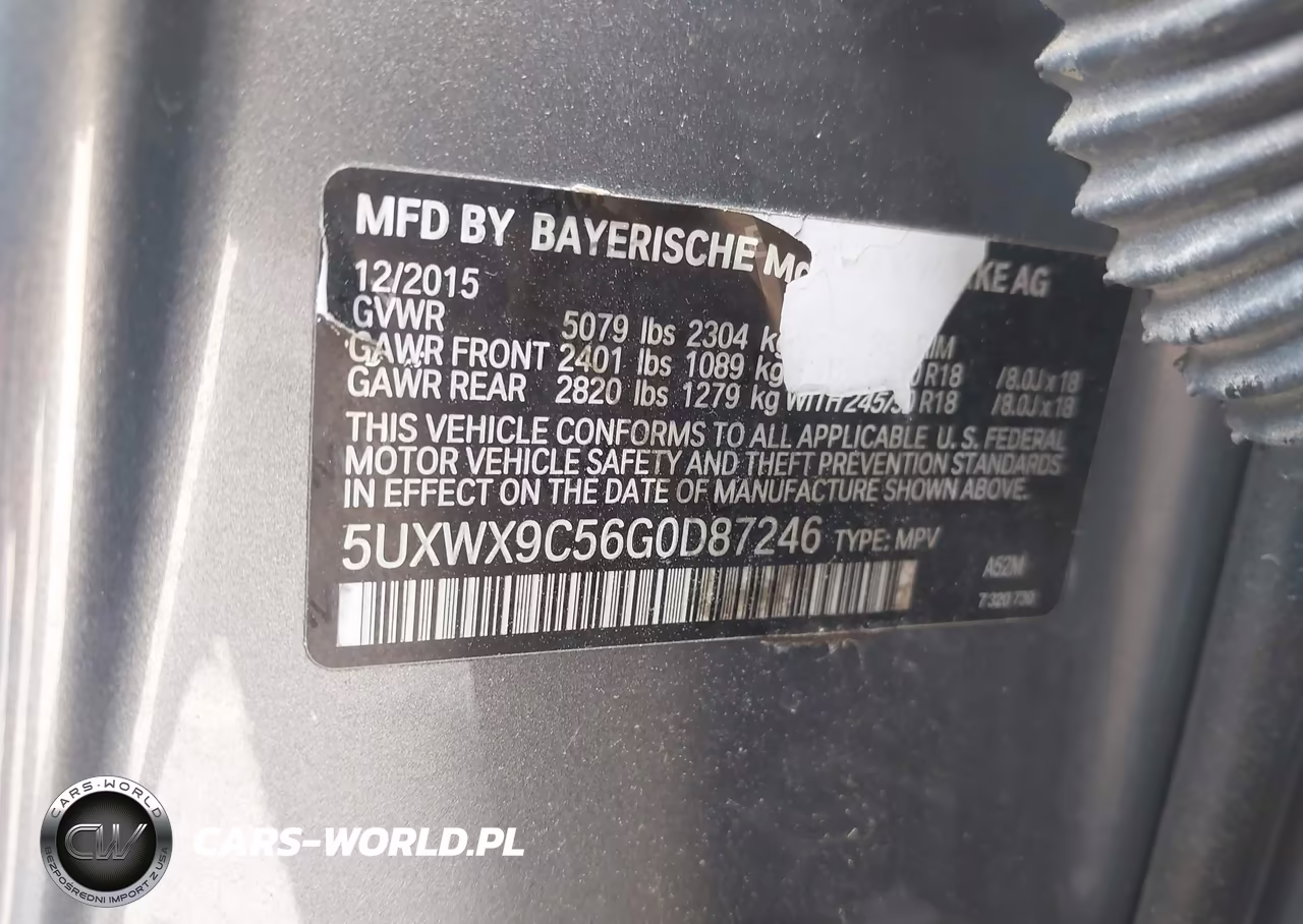 2016 BMW X3 xDrive28I VIN:5UXWX9C56G0D87246 - 9
