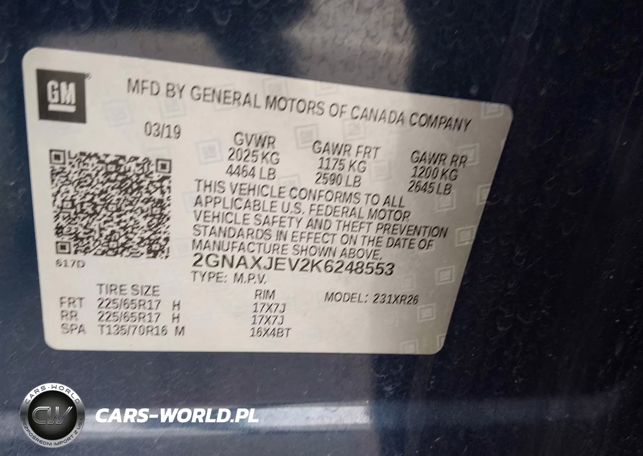 2019 Chevrolet Equinox Lt VIN:2GNAXJEV2K6248553 - 9