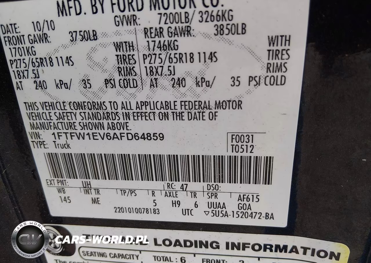 2010 Ford F-150 Fx4-Harley-Davidson-King Ranch-Lariat-Platinum-Xl-Xlt VIN:1FTFW1EV6AFD64859 - 9