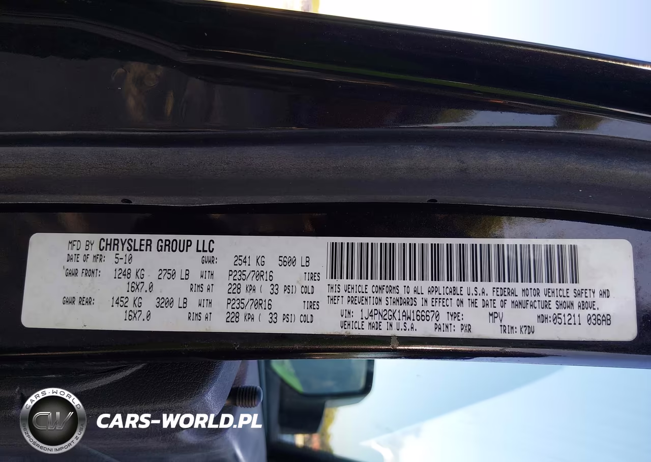 2010 Jeep Liberty Sport VIN:1J4PN2GK1AW166670 - 9