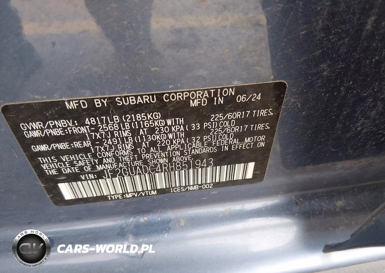 2024 Subaru Crosstrek Premium VIN:JF2GUADC4RH851943 - 9