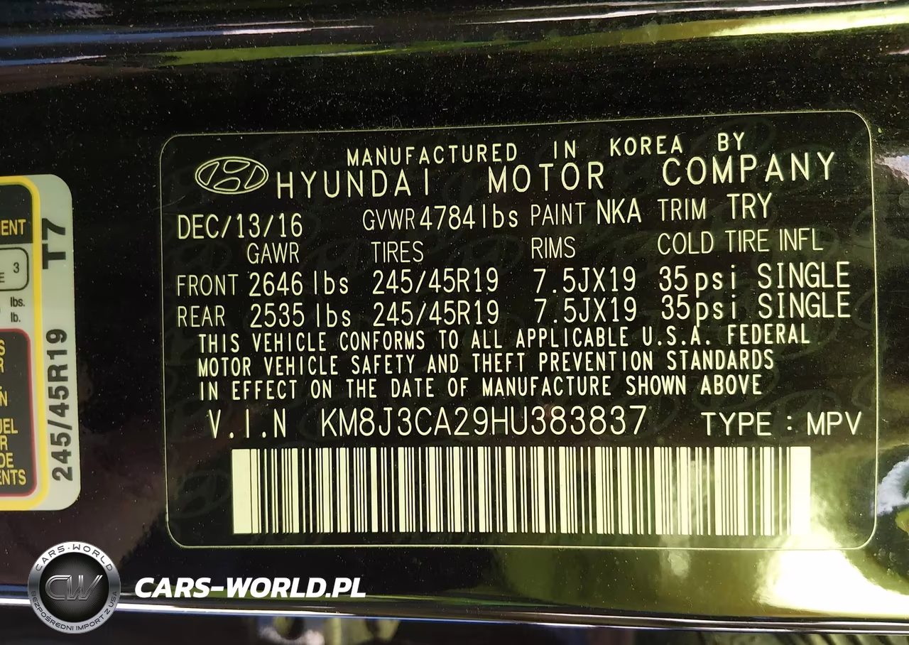 2017 Hyundai Tucson Limited VIN:KM8J3CA29HU383837 - 9