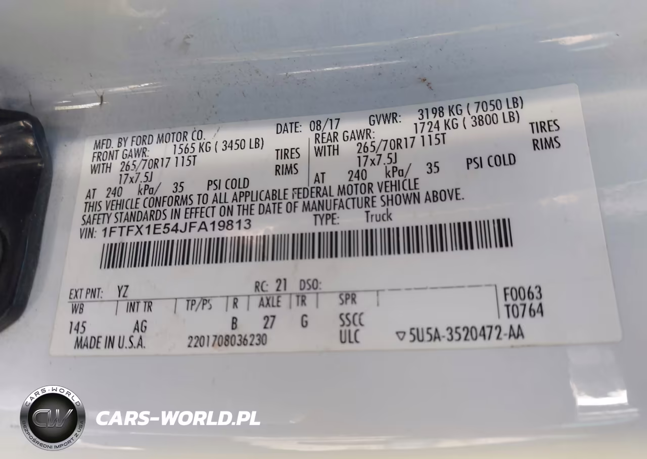 2018 Ford F-150 Xl VIN:1FTFX1E54JFA19813 - 9