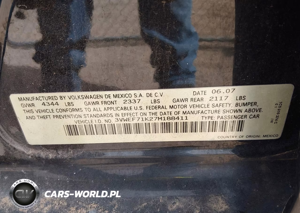 2007 Volkswagen Jetta Wolfsburg Edition VIN:3VWEF71K27M188411 - 9