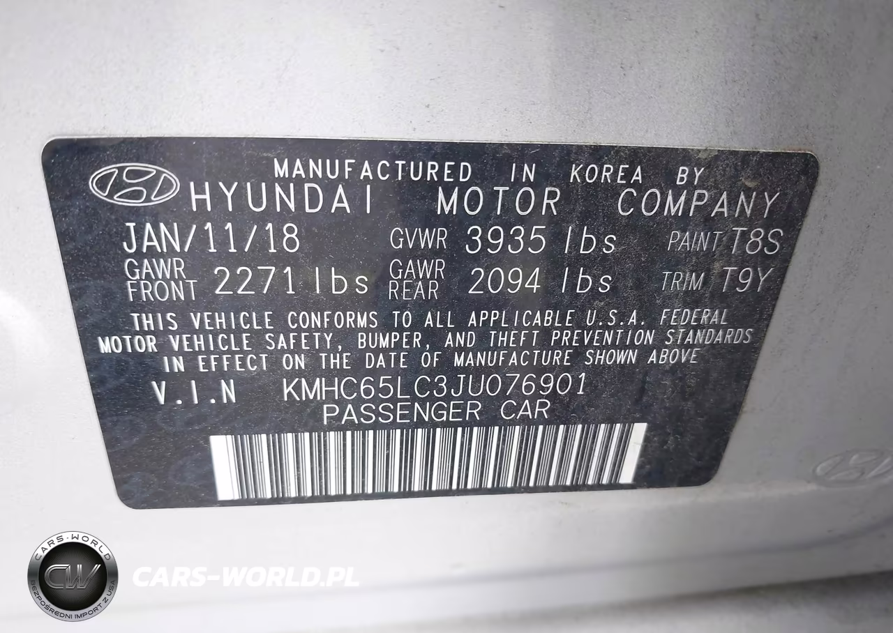 2018 Hyundai Ioniq Hybrid Blue VIN:KMHC65LC3JU076901 - 9