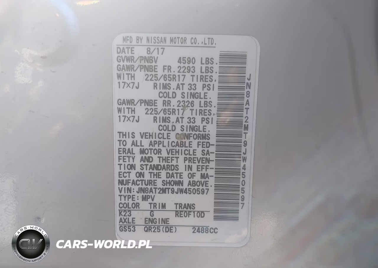 2018 Nissan Rogue Sv VIN:JN8AT2MT9JW450597 - 9