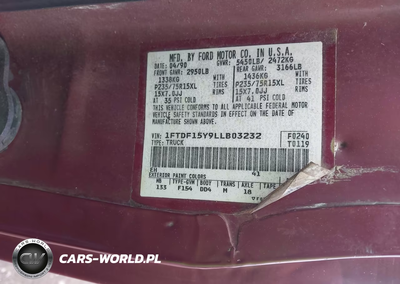 1990 Ford F150 VIN:1FTDF15Y9LLB03232 - 9