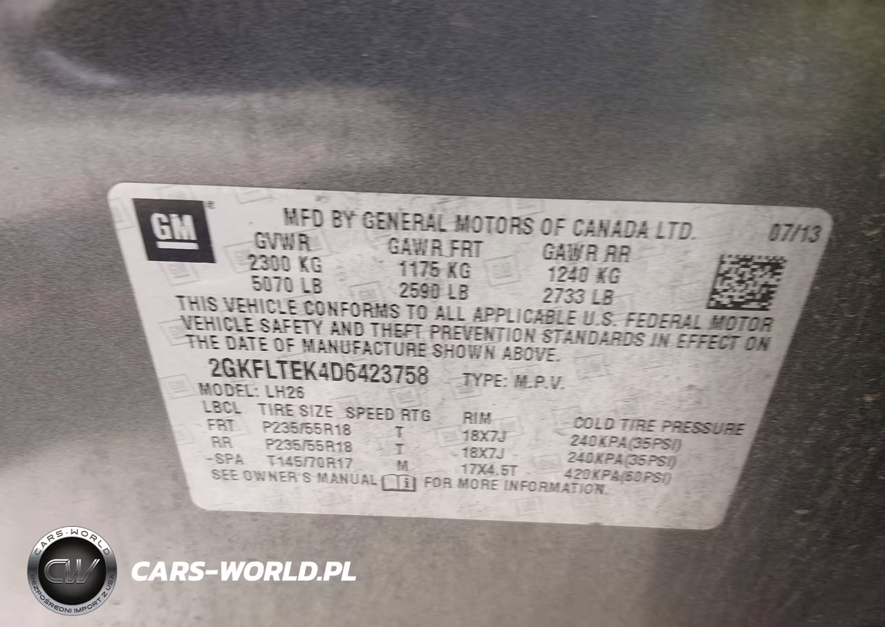 2013 GMC Terrain Sle-2 VIN:2GKFLTEK4D6423758 - 9