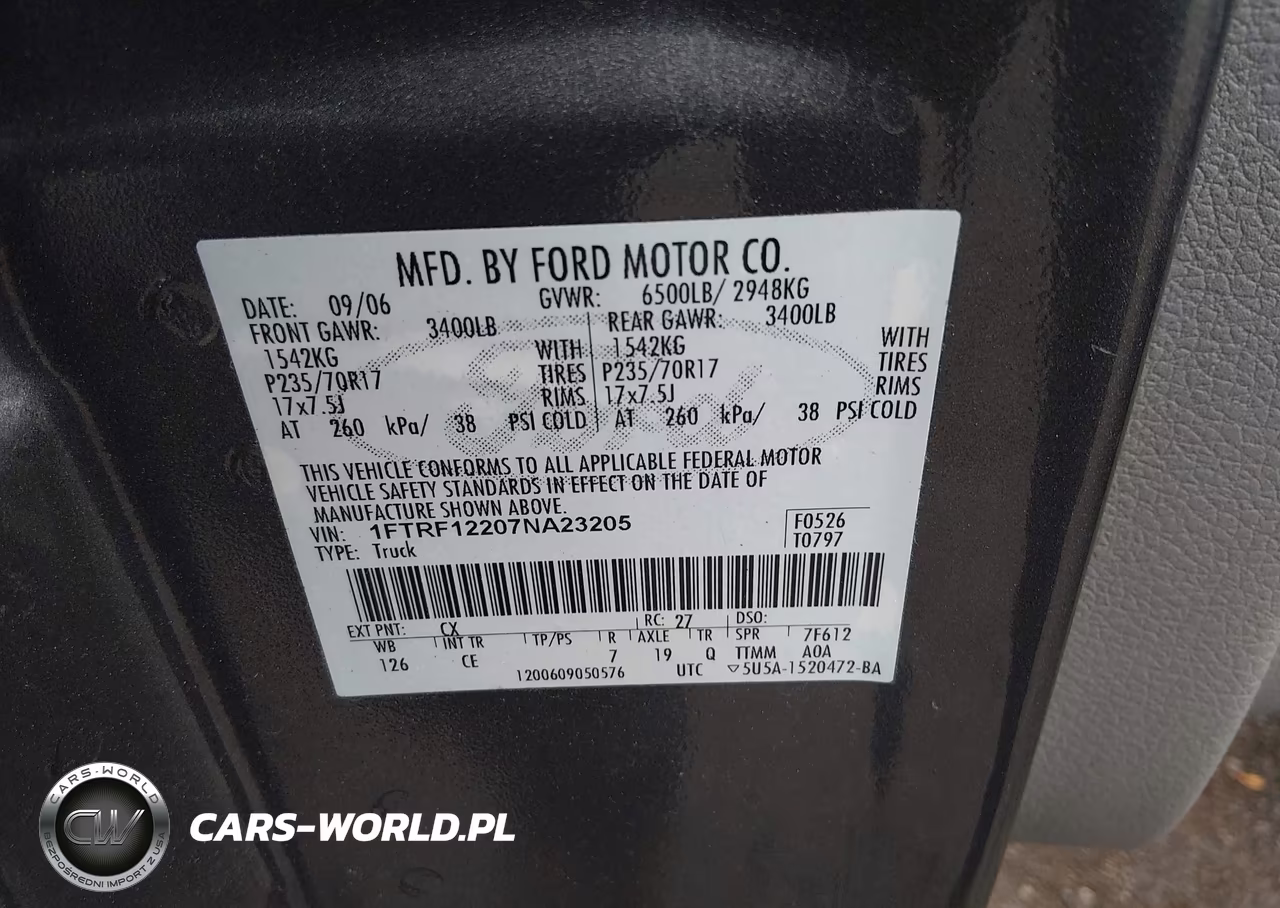 2007 Ford F-150 Stx-Xl-Xlt VIN:1FTRF12207NA23205 - 9