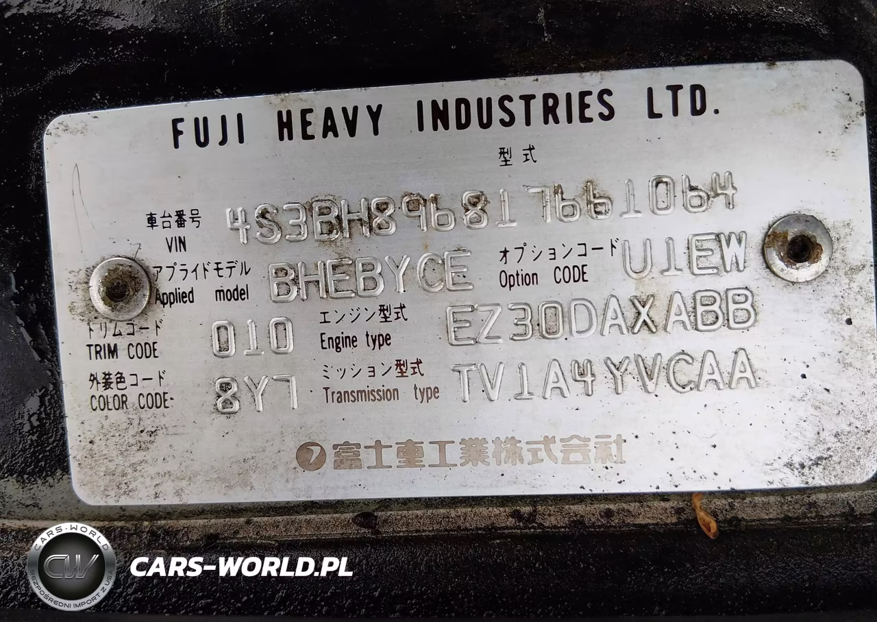 2001 Subaru Outback H6-3.0 VIN:4S3BH896817661064 - 9