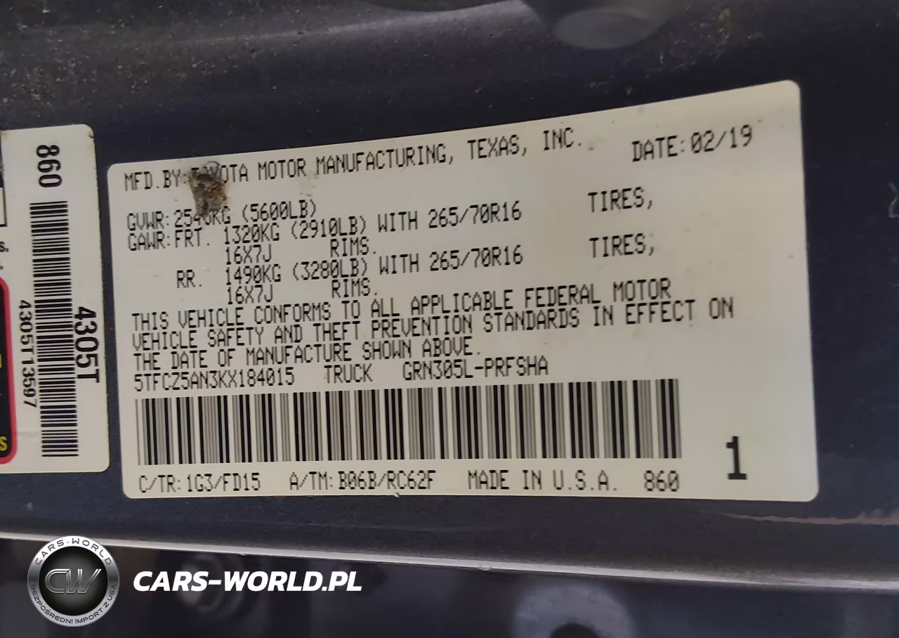 2019 Toyota Tacoma Trd Off Road VIN:5TFCZ5AN3KX184015 - 9