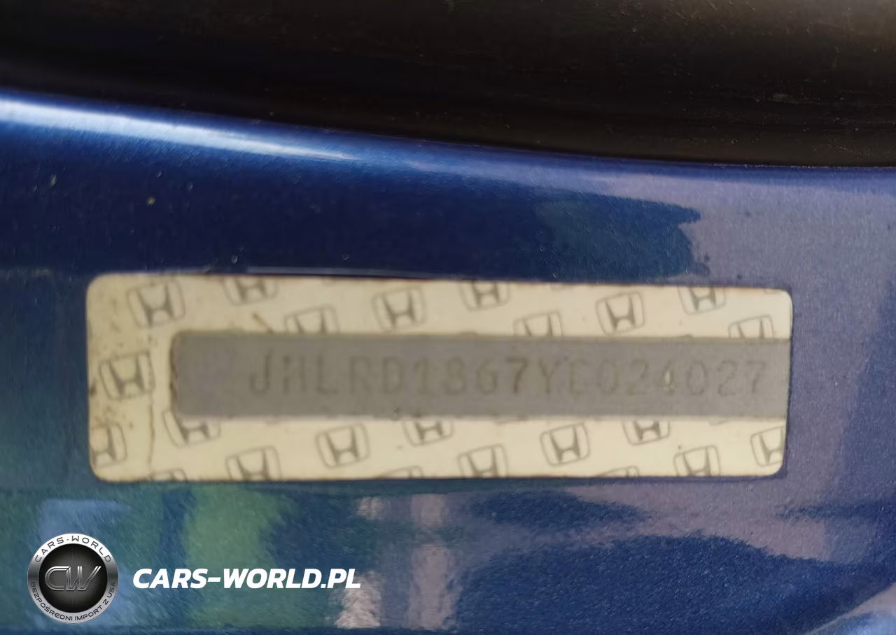 2000 Honda Cr-V Ex VIN:JHLRD1867YC024027 - 9