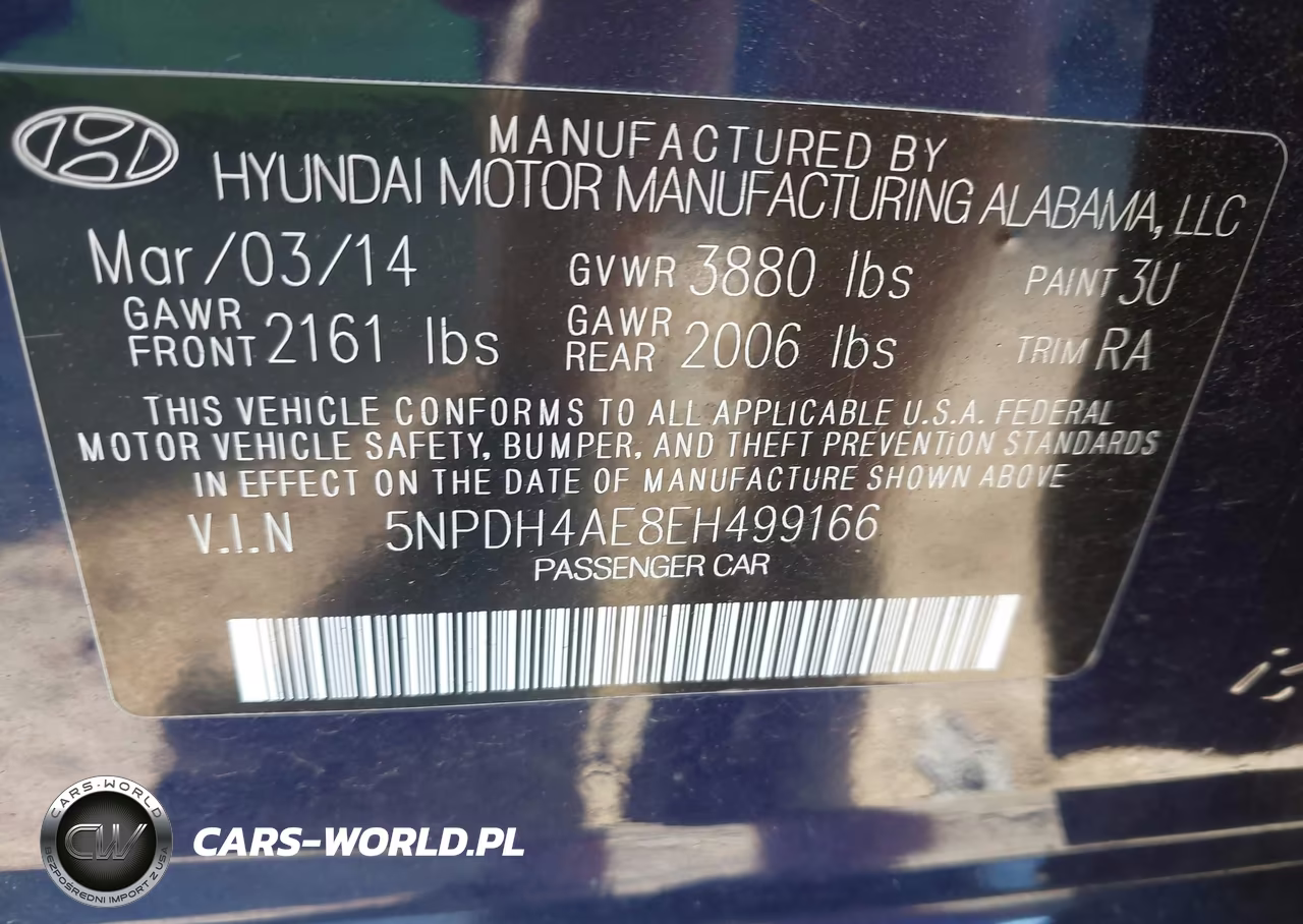 2014 Hyundai Elantra Se VIN:5NPDH4AE8EH499166 - 9