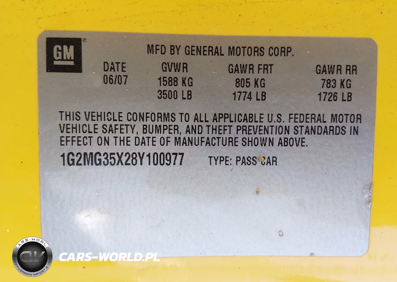 2008 Pontiac Solstice VIN:1G2MG35X28Y100977 - 9