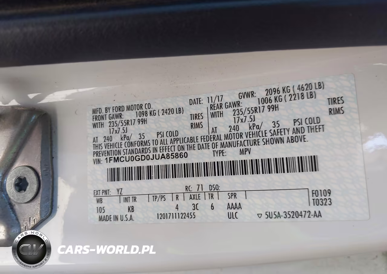 2018 Ford Escape Se VIN:1FMCU0GD0JUA85860 - 9