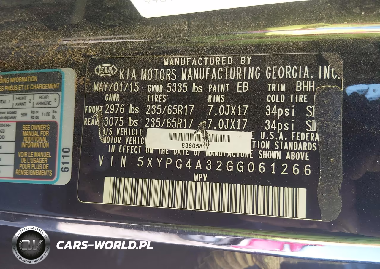 2016 Kia Sorento 2.4L Lx VIN:5XYPG4A32GG061266 - 9