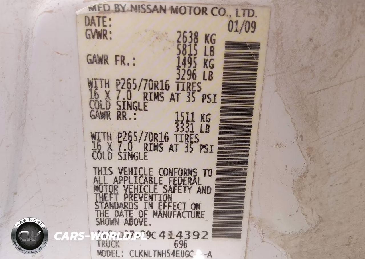 2009 Nissan Frontier Se VIN:1N6AD07W29C414392 - 9