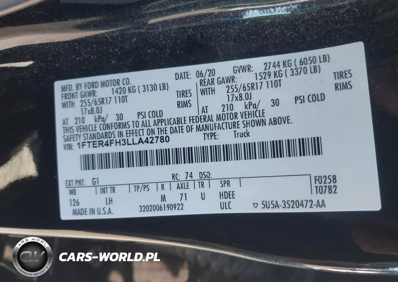 2020 Ford Ranger Xlt VIN:1FTER4FH3LLA42780 - 9