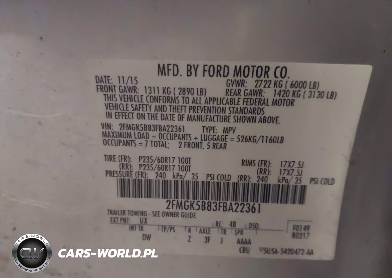 2015 Ford Flex Se VIN:2FMGK5B83FBA22361 - 9