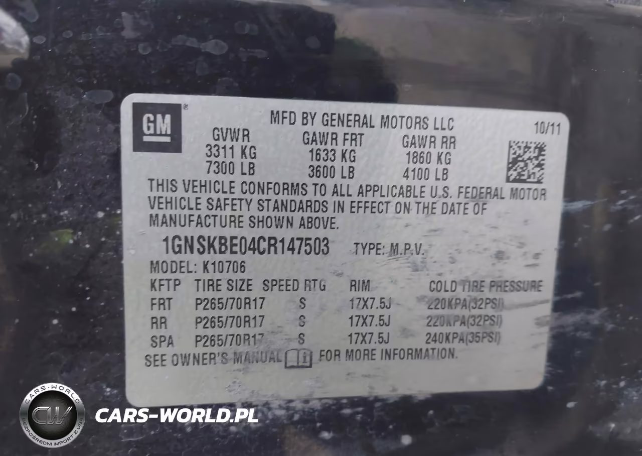 2012 Chevrolet Tahoe Lt VIN:1GNSKBE04CR147503 - 9