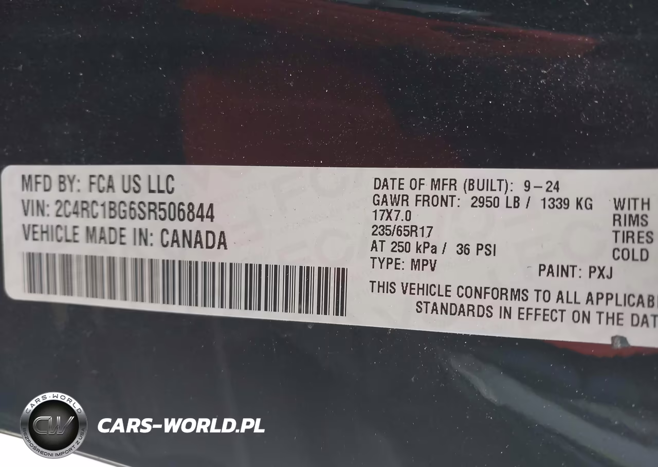 2025 Chrysler Pacifica Select VIN:2C4RC1BG6SR506844 - 9