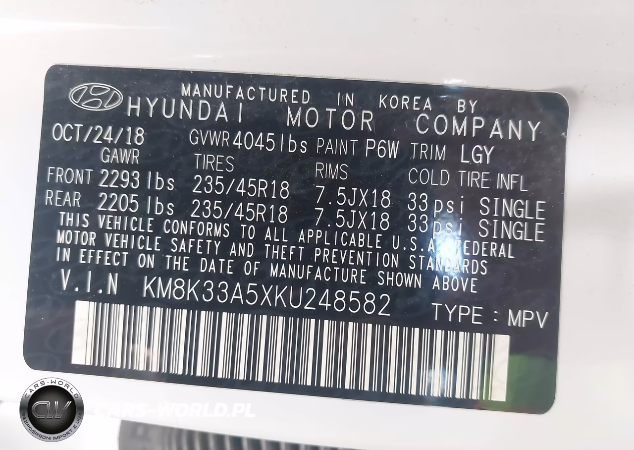 2019 Hyundai Kona Limited VIN:KM8K33A5XKU248582 - 9