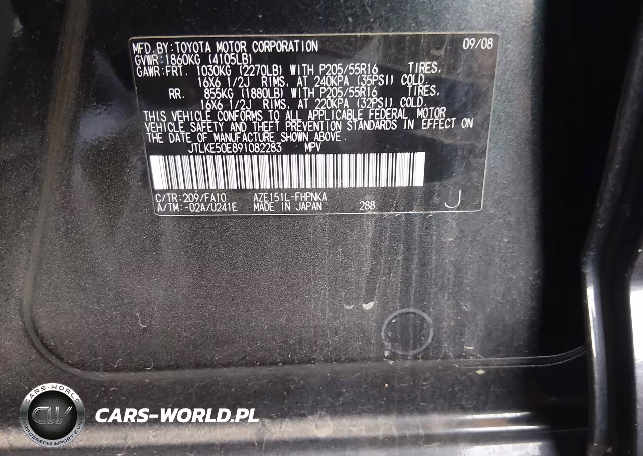 2009 Scion Xb VIN:JTLKE50E891082283 - 9